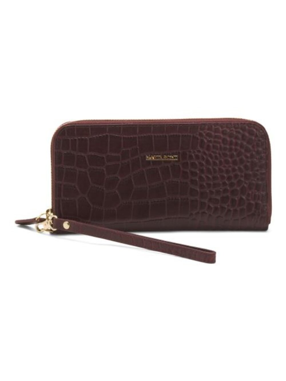 MARTA PONTI Leather Large Zip Around Removable Handle Wallet